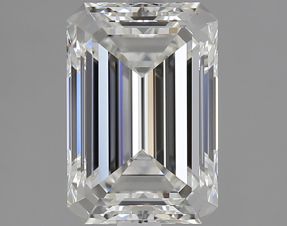 1.71 Carat Emerald Lab Diamond with  Cut Diamond in 14KT  view 1
