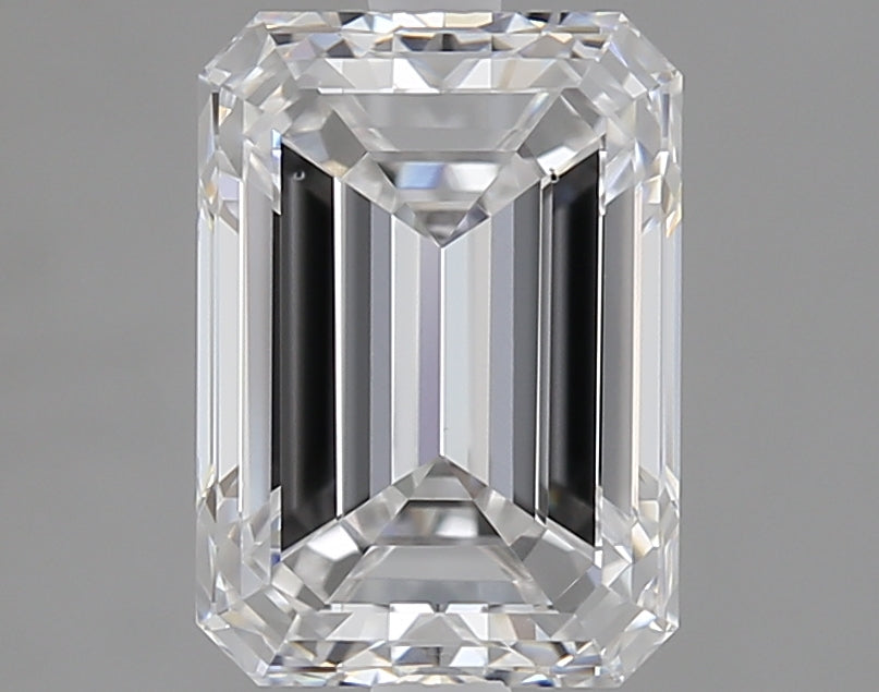 2.04 Carat Emerald Lab Diamond with  Cut Diamond in 14KT  view 1
