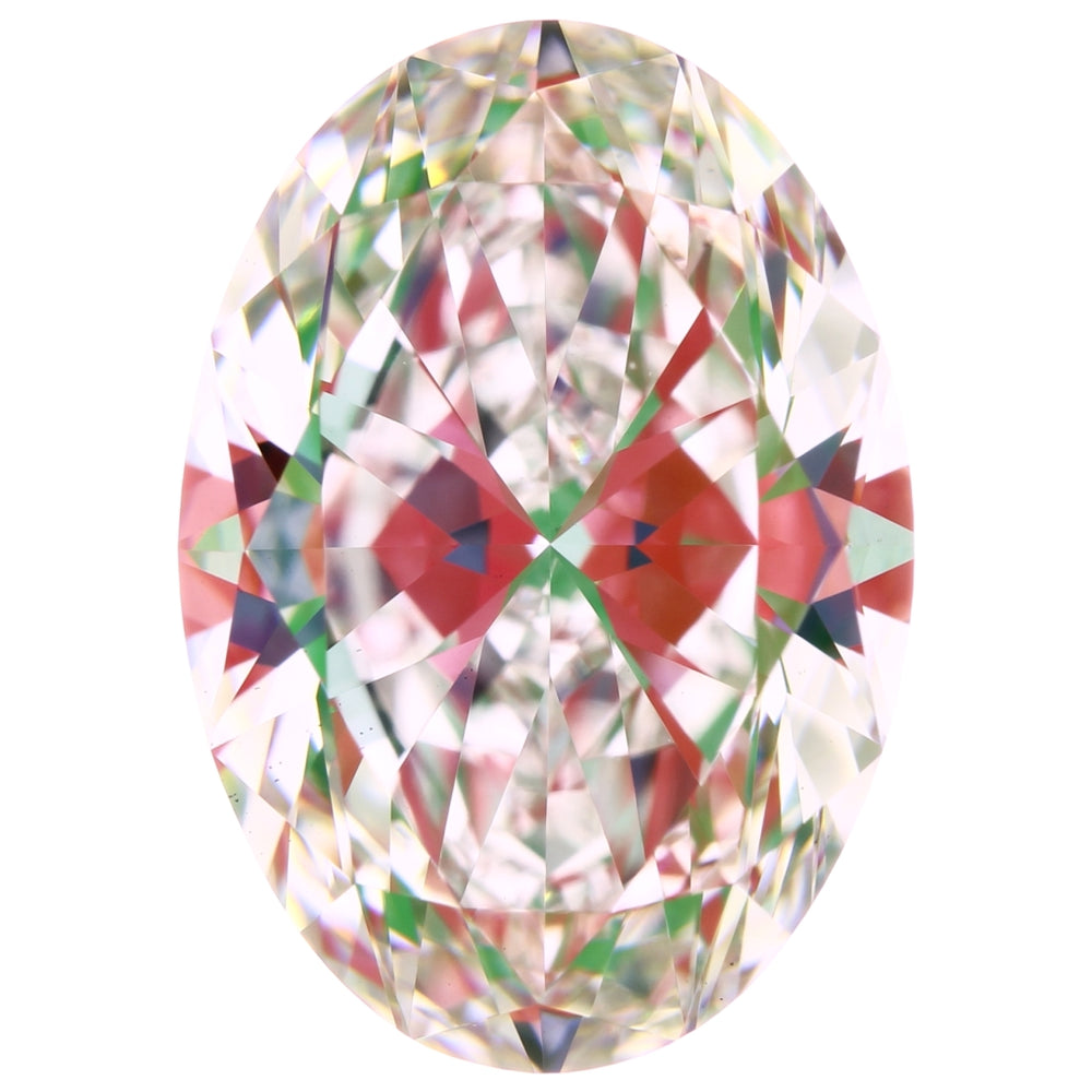 2.5 Carat Oval Lab Diamond with  Cut Diamond in 14KT  view 1
