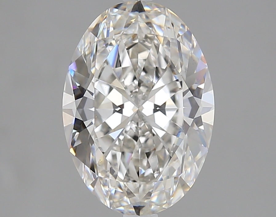 2.5 Carat Oval Lab Diamond with  Cut Diamond in 14KT  view 1
