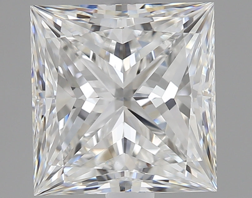 1.56 Carat Princess Lab Diamond with  Cut Diamond in 14KT  view 1
