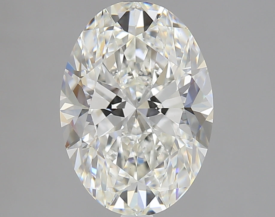 3.01 Carat Oval Lab Diamond with  Cut Diamond in 14KT  view 1
