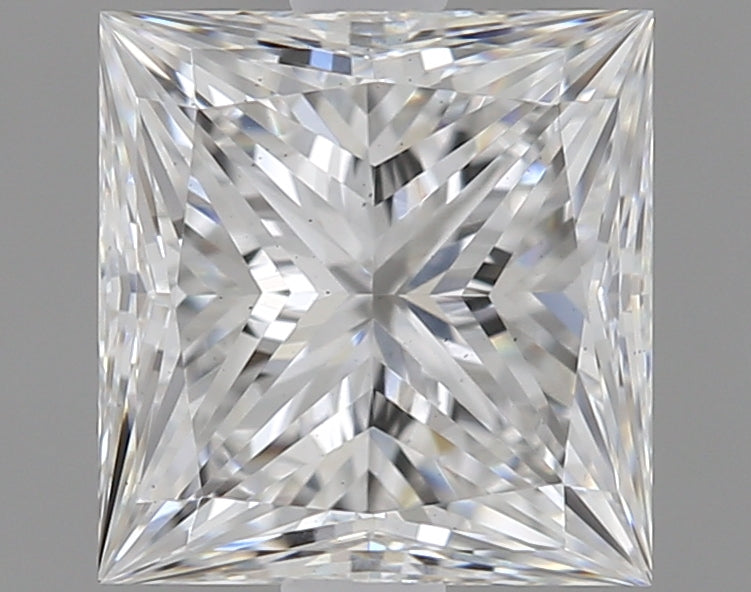 1.05 Carat Princess Lab Diamond with  Cut Diamond in 14KT  view 1
