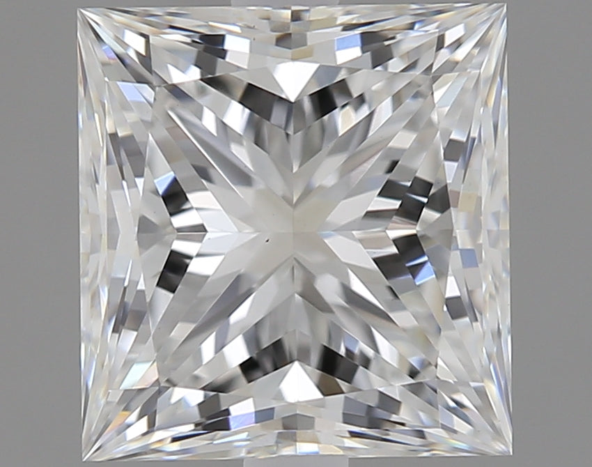2.03 Carat Princess Lab Diamond with  Cut Diamond in 14KT  view 1

