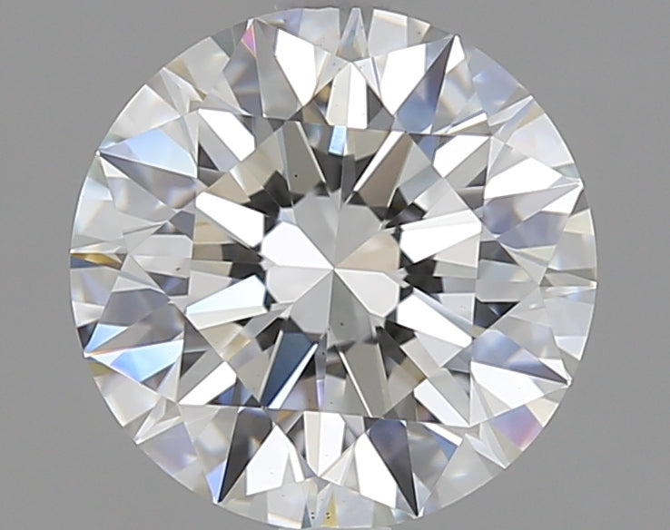 2.03 Carat Round Lab Diamond with  Cut Diamond in 14KT  view 1
