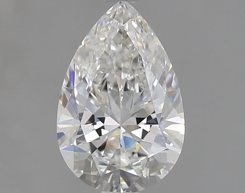1.0 Carat Pear Lab Diamond with  Cut Diamond in 14KT  view 1
