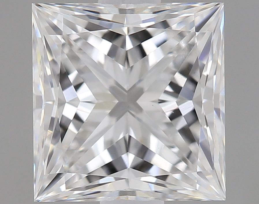 1.02 Carat Princess Lab Diamond with  Cut Diamond in 14KT  view 1
