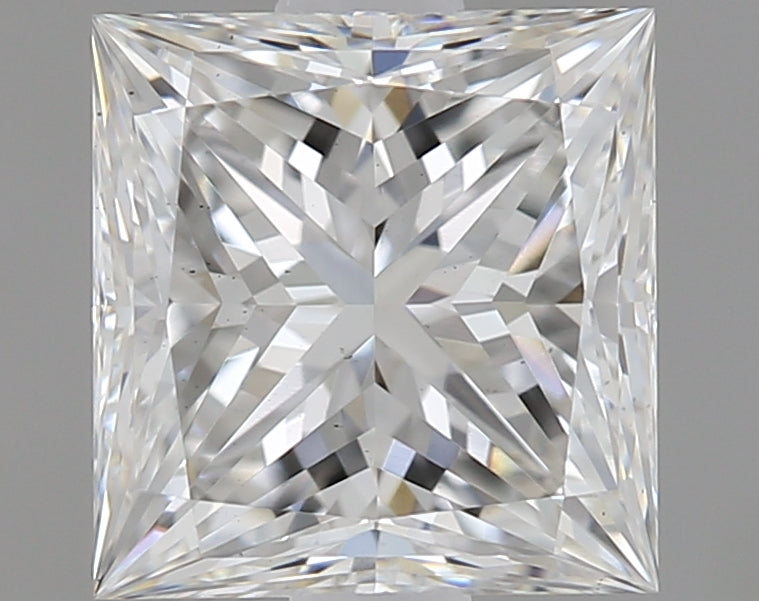 1.02 Carat Princess Lab Diamond with  Cut Diamond in 14KT  view 1
