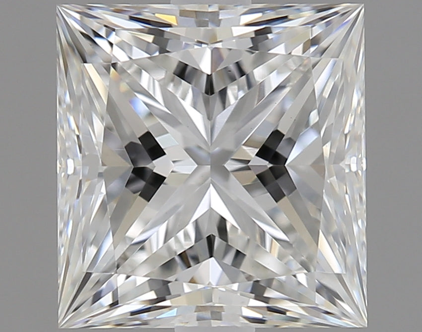 2.02 Carat Princess Lab Diamond with  Cut Diamond in 14KT  view 1
