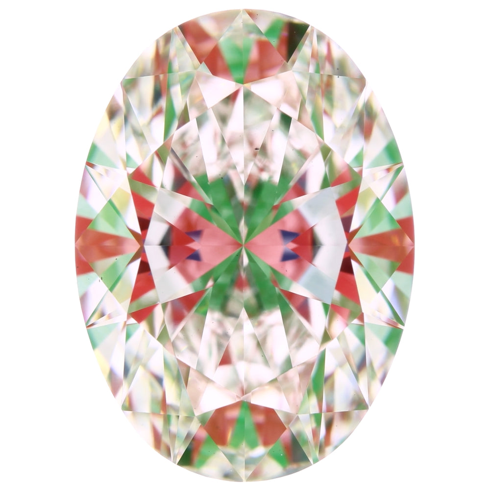 3.0 Carat Oval Lab Diamond with  Cut Diamond in 14KT  view 1
