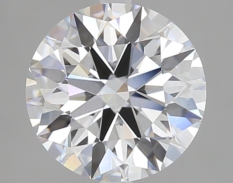 3.09 Carat Round Lab Diamond with  Cut Diamond in 14KT  view 1

