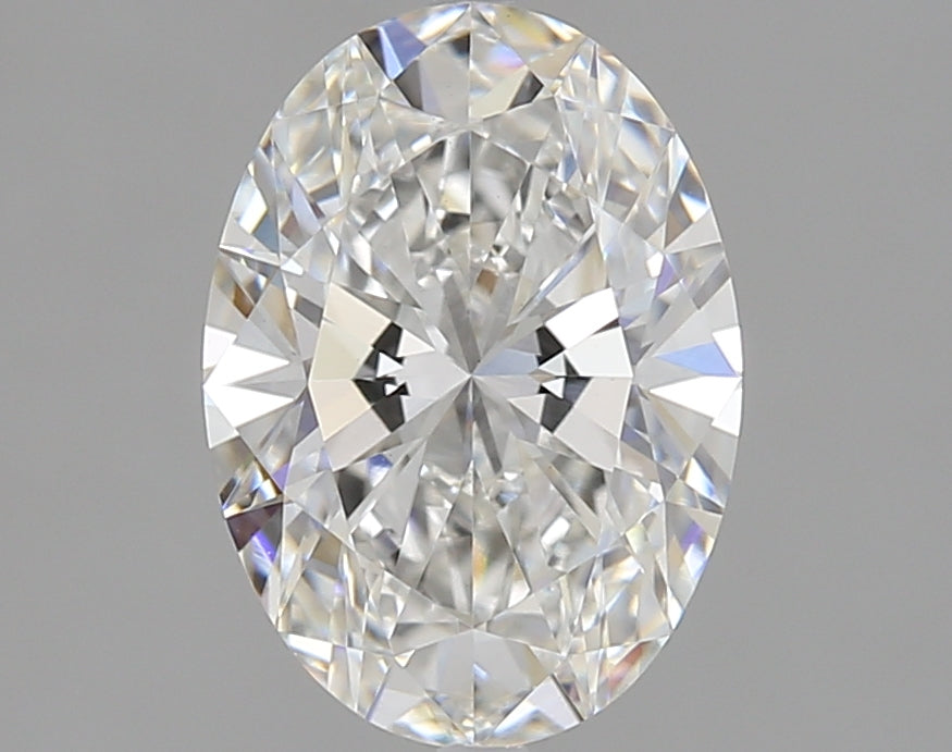 1.51 Carat Oval Lab Diamond with  Cut Diamond in 14KT  view 1

