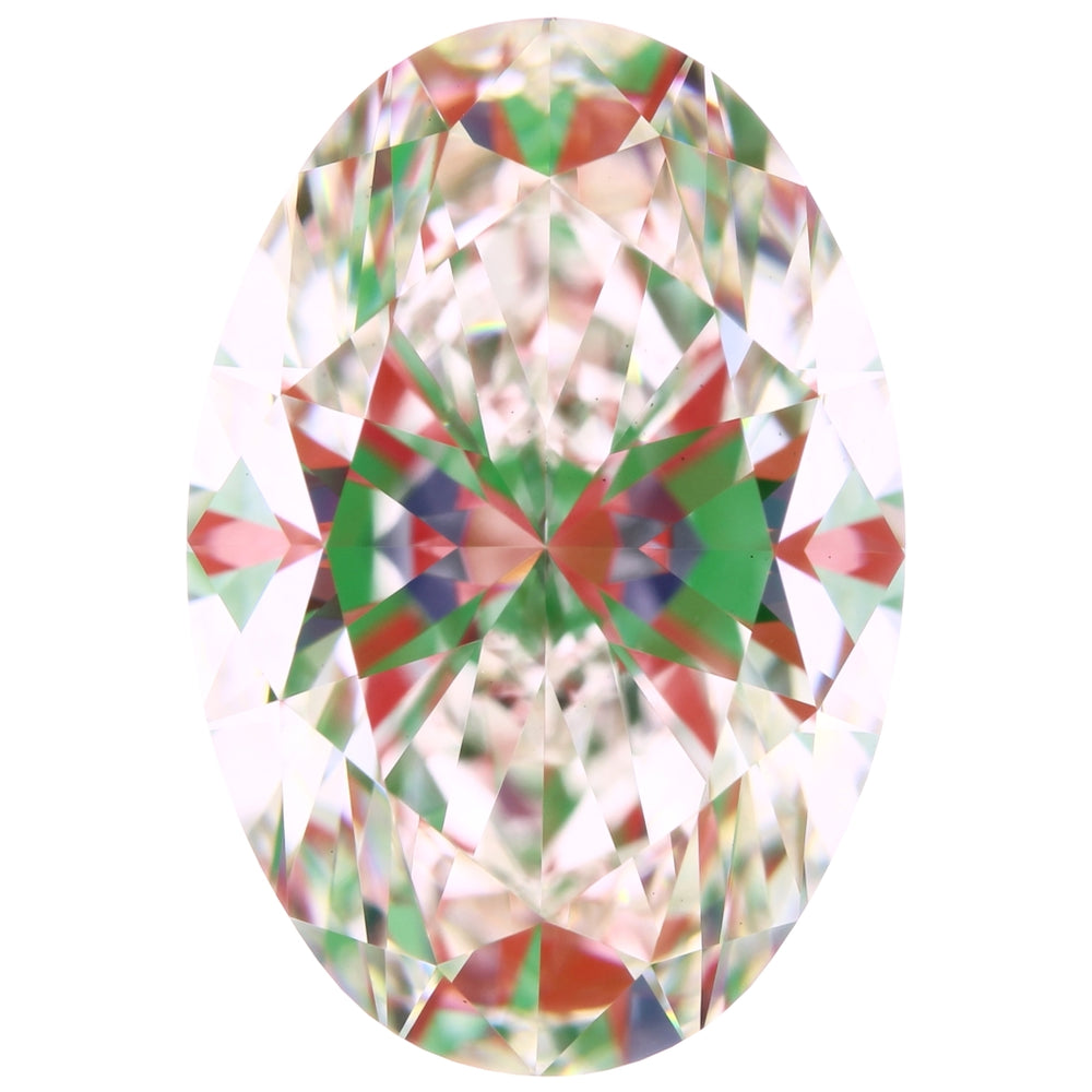 3.04 Carat Oval Lab Diamond with  Cut Diamond in 14KT  view 1
