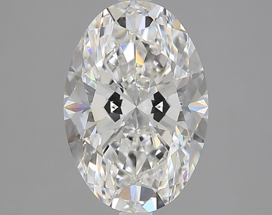 3.04 Carat Oval Lab Diamond with  Cut Diamond in 14KT  view 1
