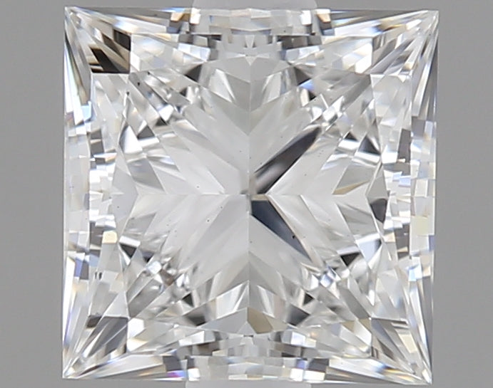 1.02 Carat Princess Lab Diamond with  Cut Diamond in 14KT  view 1
