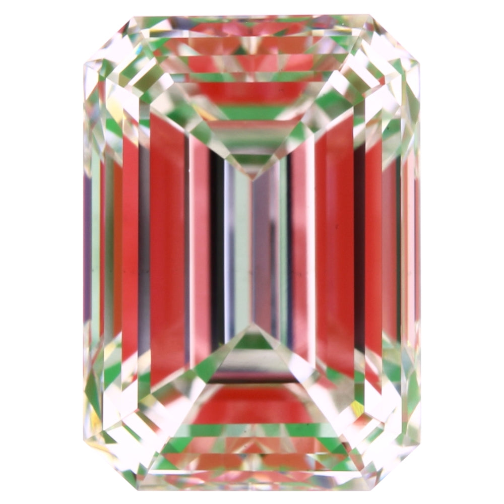 2.04 Carat Emerald Lab Diamond with  Cut Diamond in 14KT  view 1
