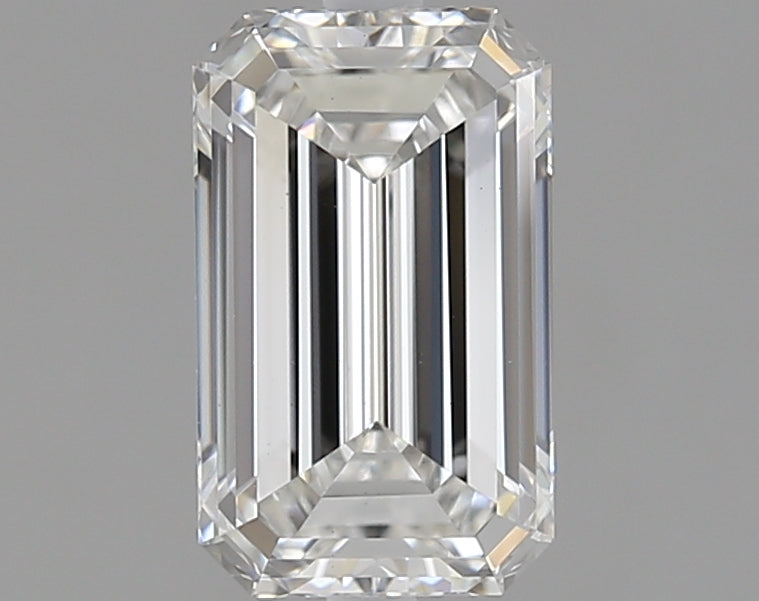 1.22 Carat Emerald Lab Diamond with  Cut Diamond in 14KT  view 1
