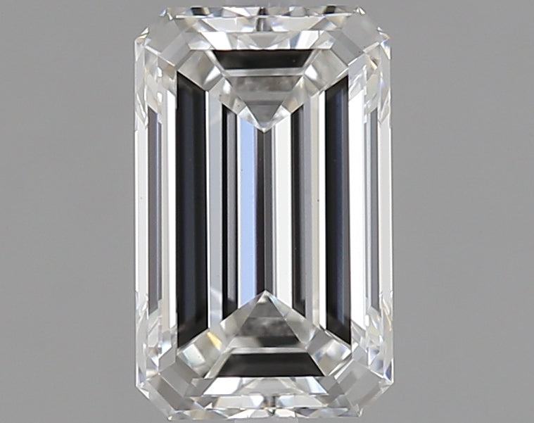 1.23 Carat Emerald Lab Diamond with  Cut Diamond in 14KT  view 1
