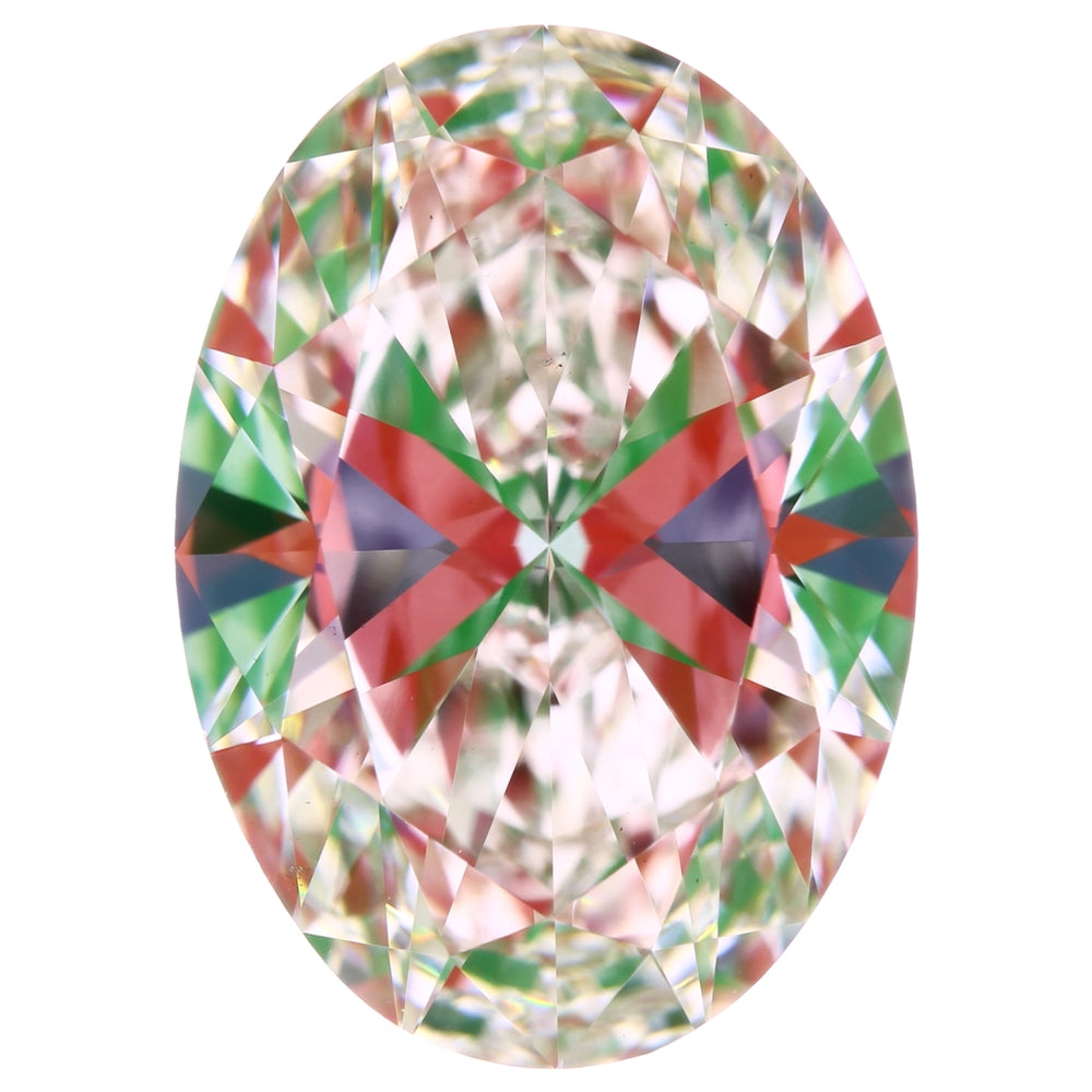 3.01 Carat Oval Lab Diamond with  Cut Diamond in 14KT  view 1
