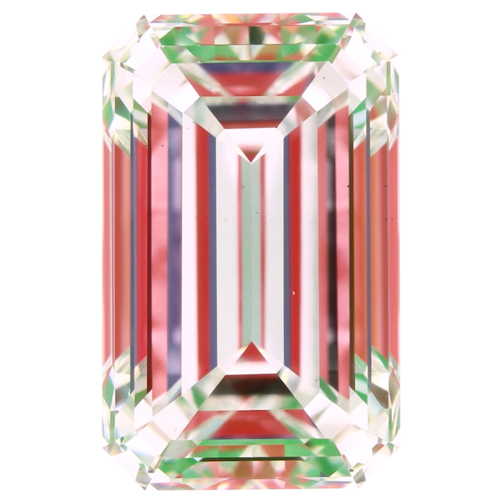 1.41 Carat Emerald Lab Diamond with  Cut Diamond in 14KT  view 1

