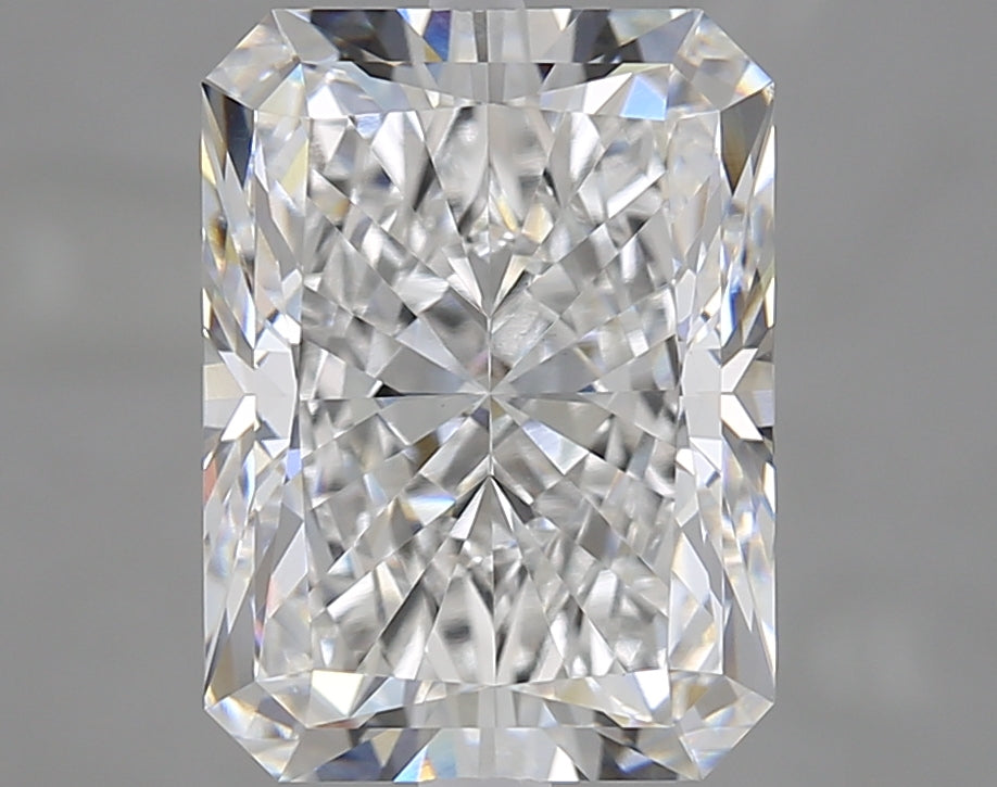 4.08 Carat Radiant Lab Diamond with  Cut Diamond in 14KT  view 1
