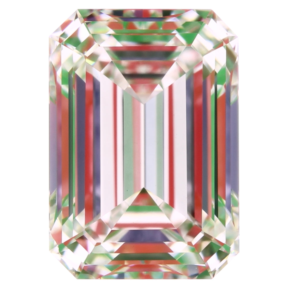 1.02 Carat Emerald Lab Diamond with  Cut Diamond in 14KT  view 1
