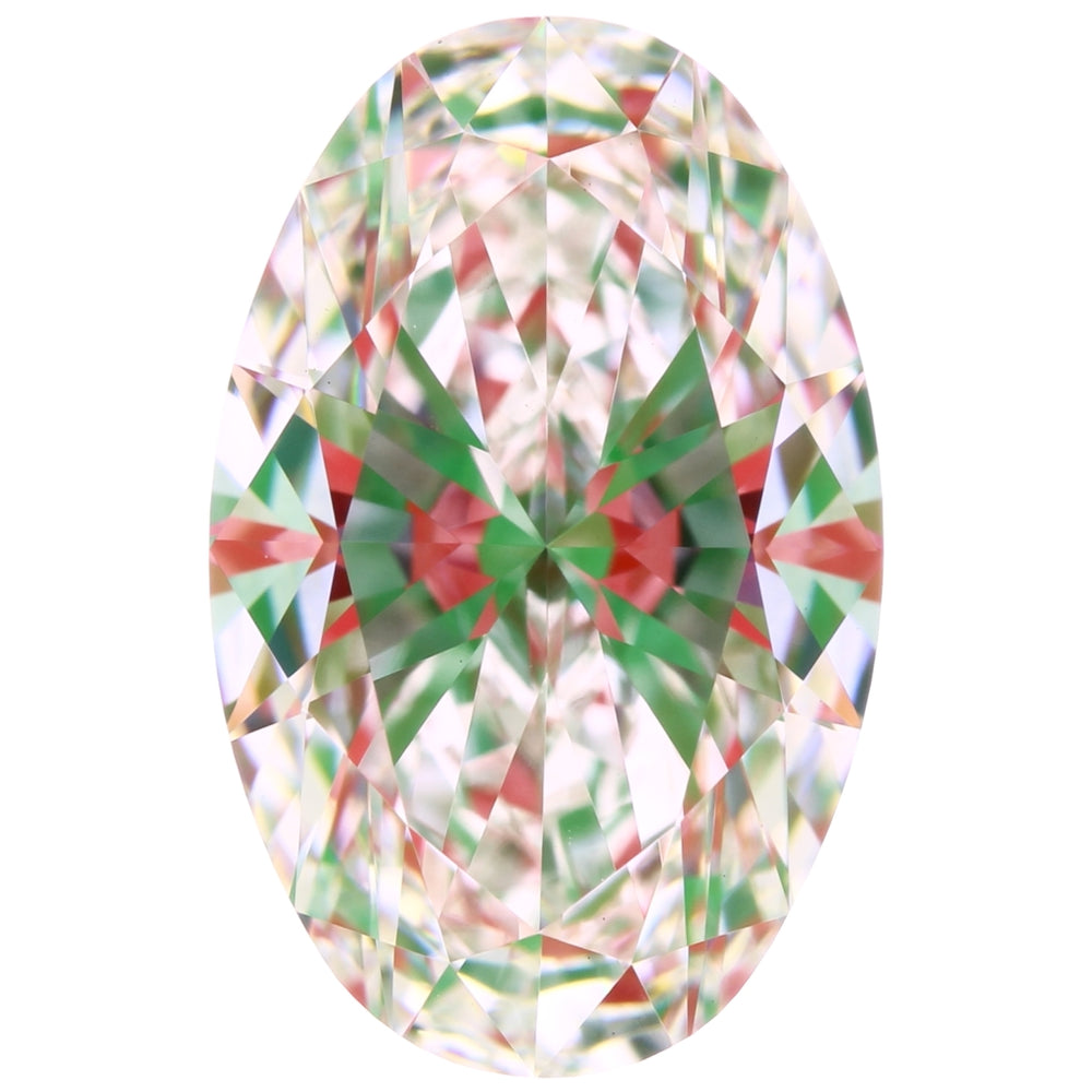 1.58 Carat Oval Lab Diamond with  Cut Diamond in 14KT  view 1
