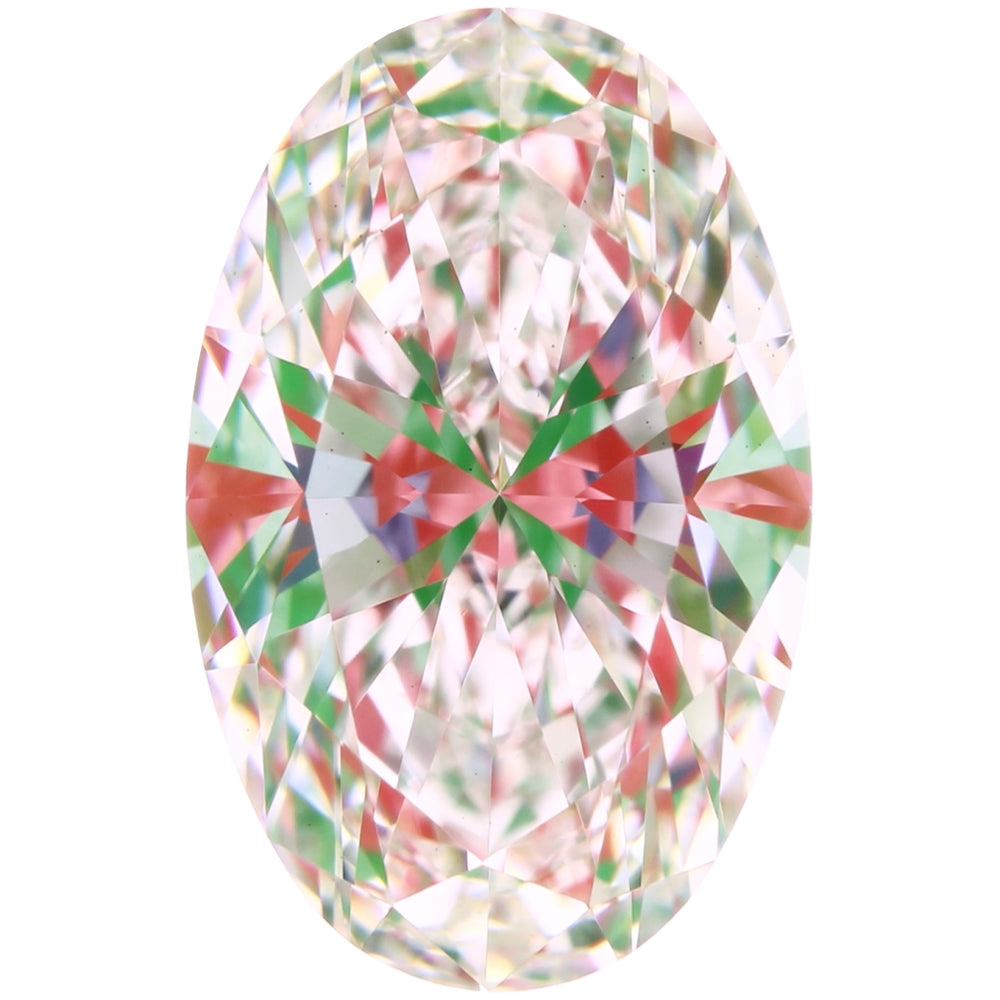1.07 Carat Oval Lab Diamond with  Cut Diamond in 14KT  view 1
