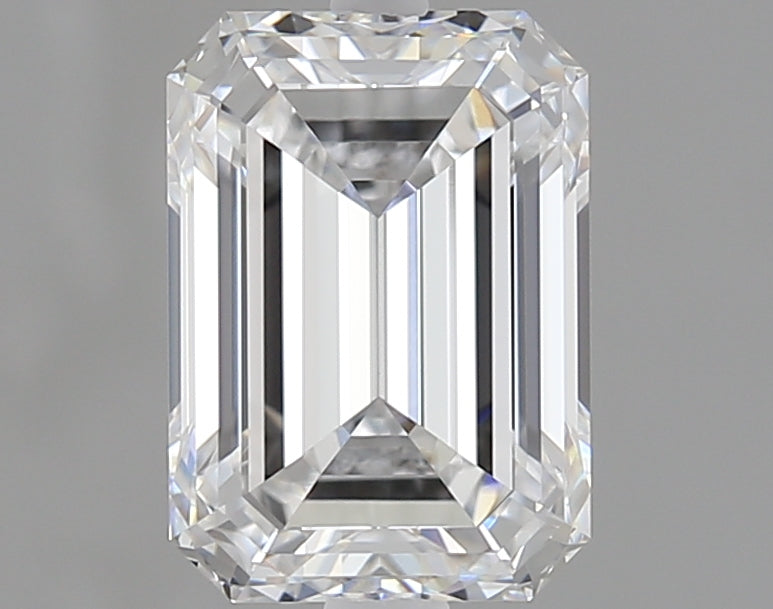 1.71 Carat Emerald Lab Diamond with  Cut Diamond in 14KT  view 1
