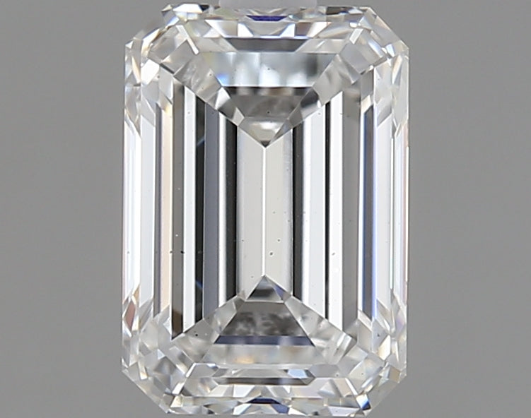 1.32 Carat Emerald Lab Diamond with  Cut Diamond in 14KT  view 1
