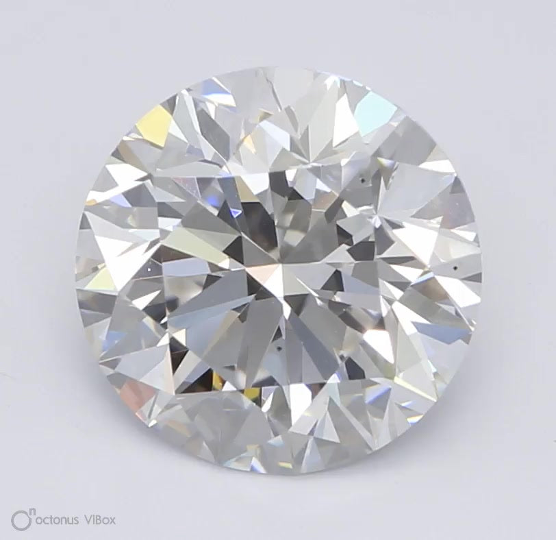 1.64 Carat Round Lab Diamond with  Cut Diamond in 14KT  view 1
