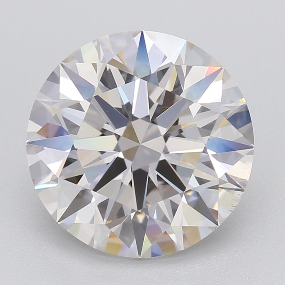 2.27 Carat Round Lab Diamond with  Cut Diamond in 14KT  view 1
