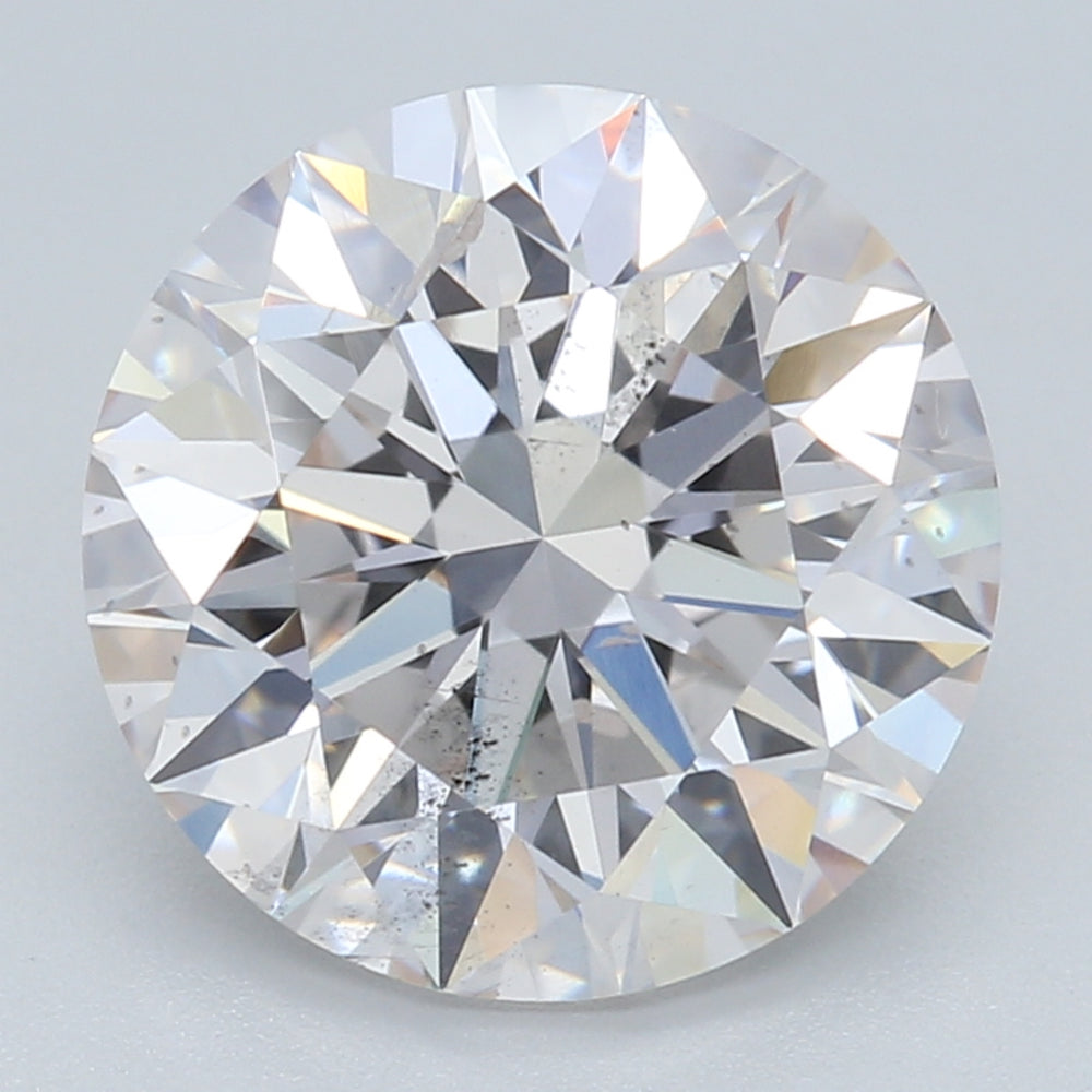 2.51 Carat Round Lab Diamond with  Cut Diamond in 14KT  view 1
