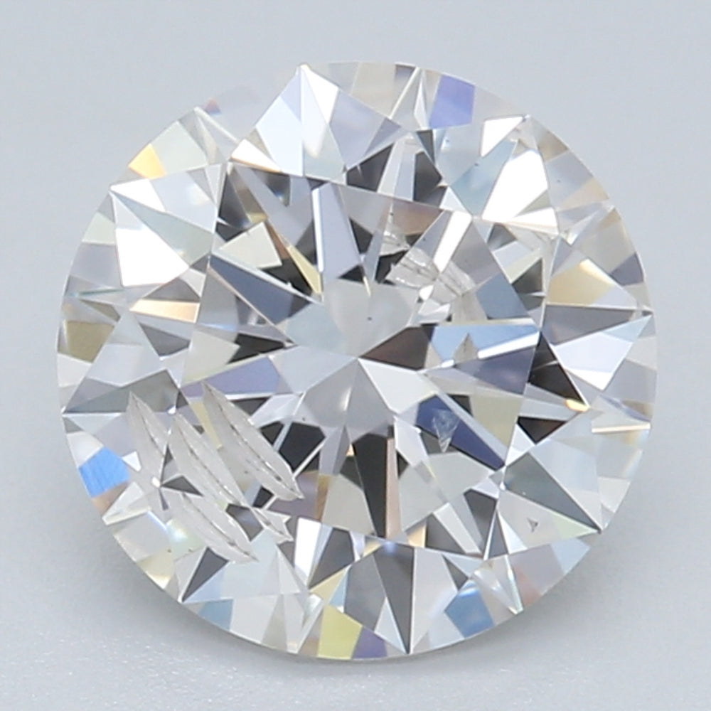 1.2 Carat Round Lab Diamond with  Cut Diamond in 14KT  view 1
