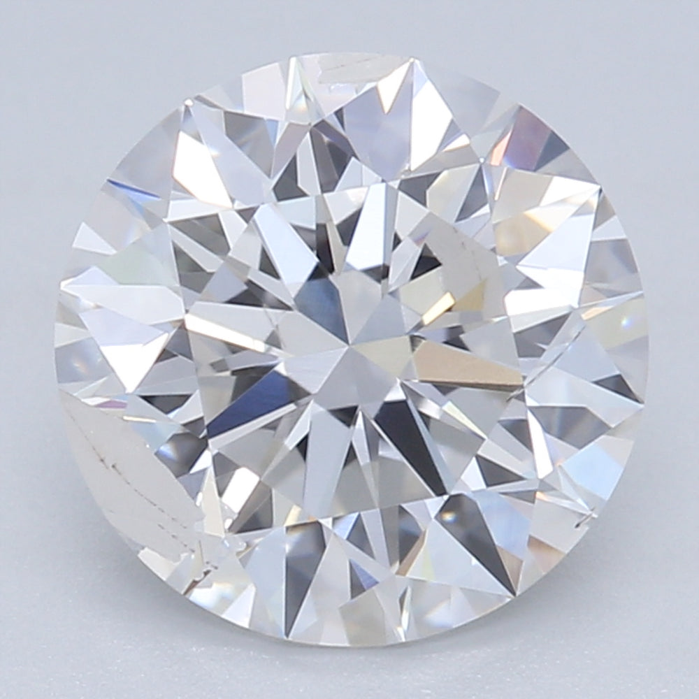 1.72 Carat Round Lab Diamond with  Cut Diamond in 14KT  view 1
