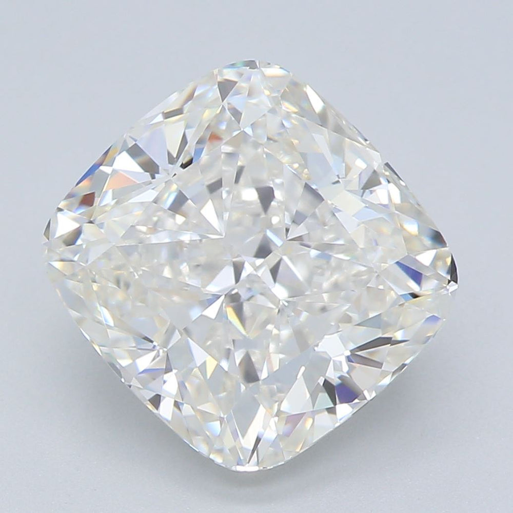 3.05 Carat Cushion Lab Diamond with  Cut Diamond in 14KT  view 1
