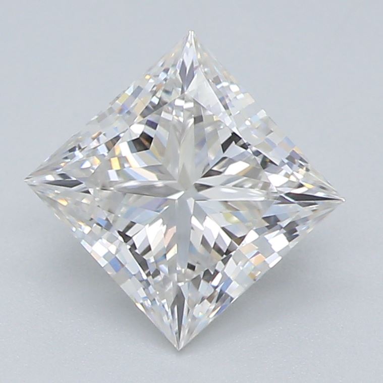 0.91 Carat Princess Lab Diamond with  Cut Diamond in 14KT  view 1
