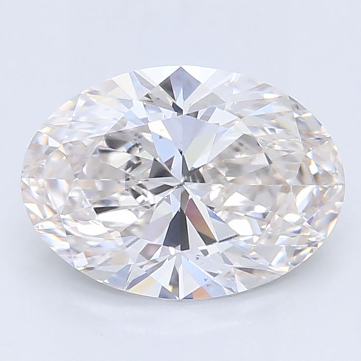 0.75 Carat Oval Lab Diamond with  Cut Diamond in 14KT  view 1
