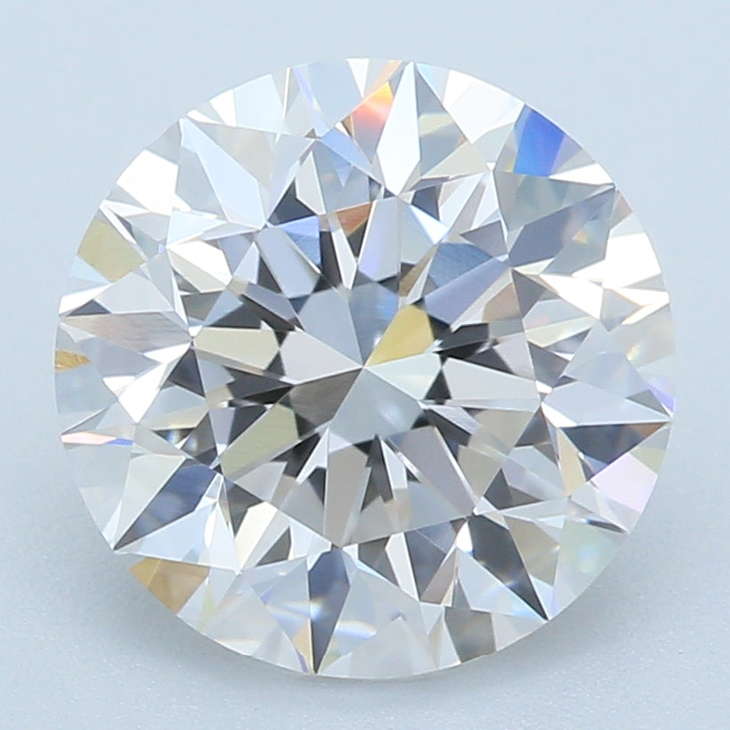 2.01 Carat Round Lab Diamond with  Cut Diamond in 14KT  view 1

