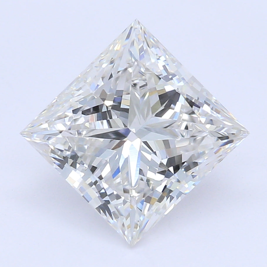 1.33 Carat Princess Lab Diamond with  Cut Diamond in 14KT  view 1
