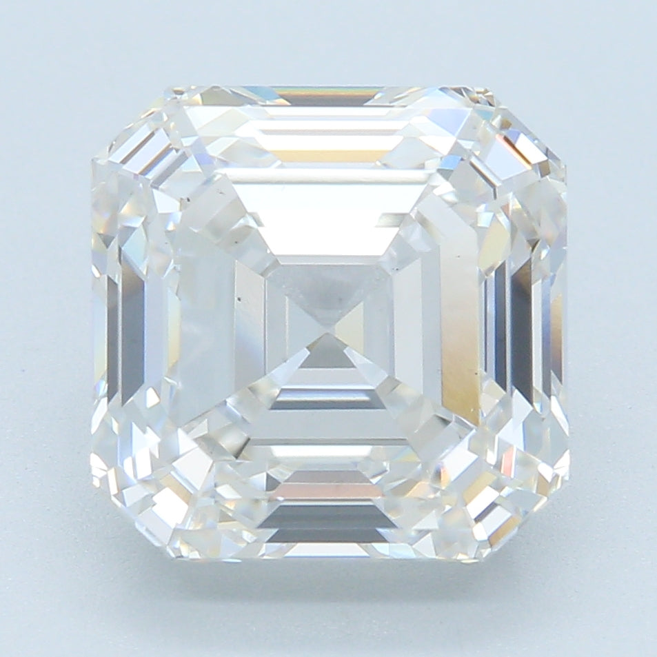 3.03 Carat Asscher Lab Diamond with  Cut Diamond in 14KT  view 1
