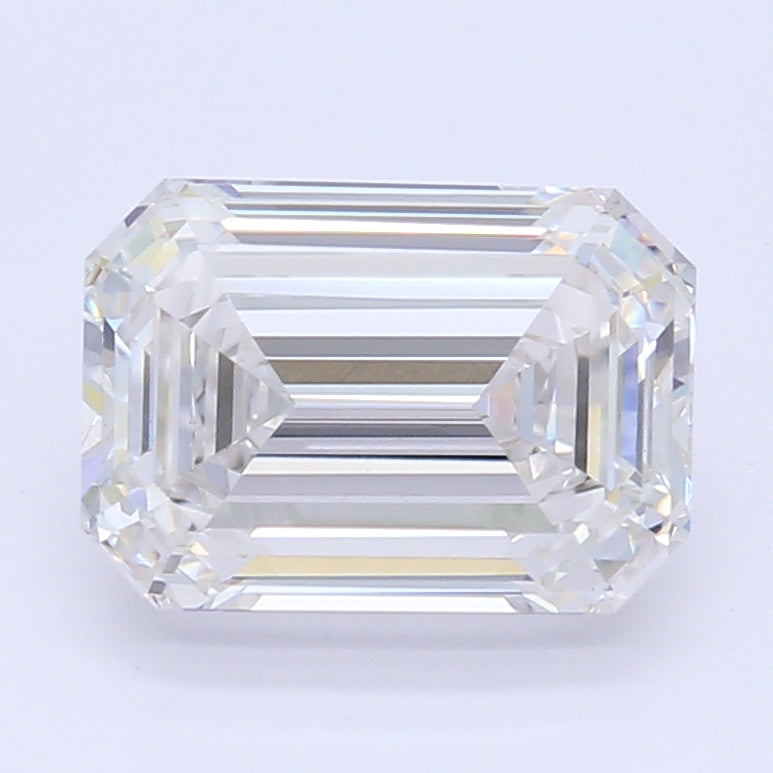 1.05 Carat Emerald Lab Diamond with  Cut Diamond in 14KT  view 1

