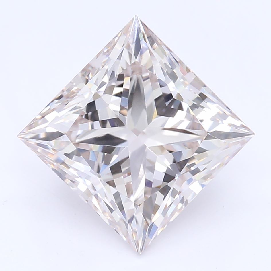 1.63 Carat Princess Lab Diamond with  Cut Diamond in 14KT  view 1
