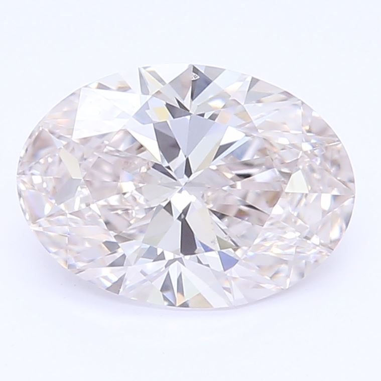 0.78 Carat Oval Lab Diamond with  Cut Diamond in 14KT  view 1
