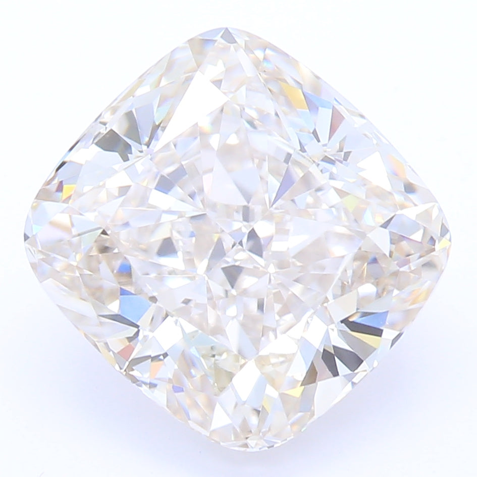 3.05 Carat Cushion Lab Diamond with  Cut Diamond in 14KT  view 1
