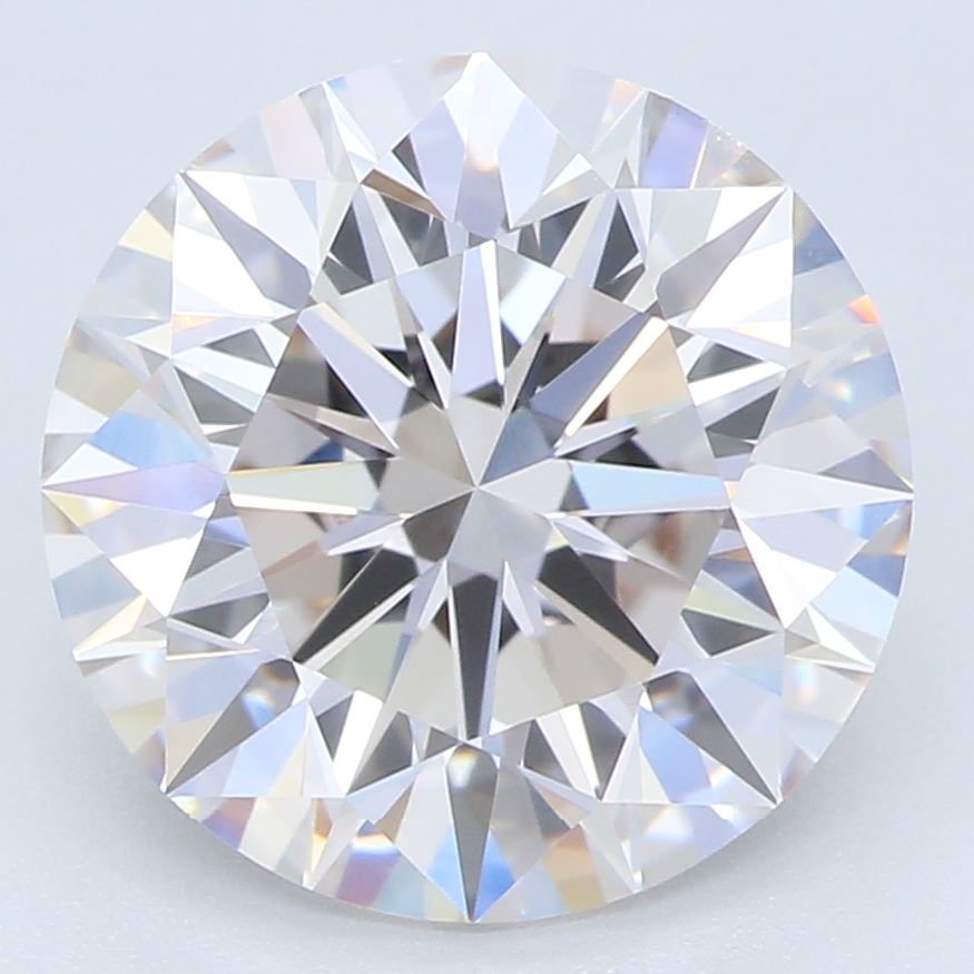 2.65 Carat Round Lab Diamond with  Cut Diamond in 14KT  view 1

