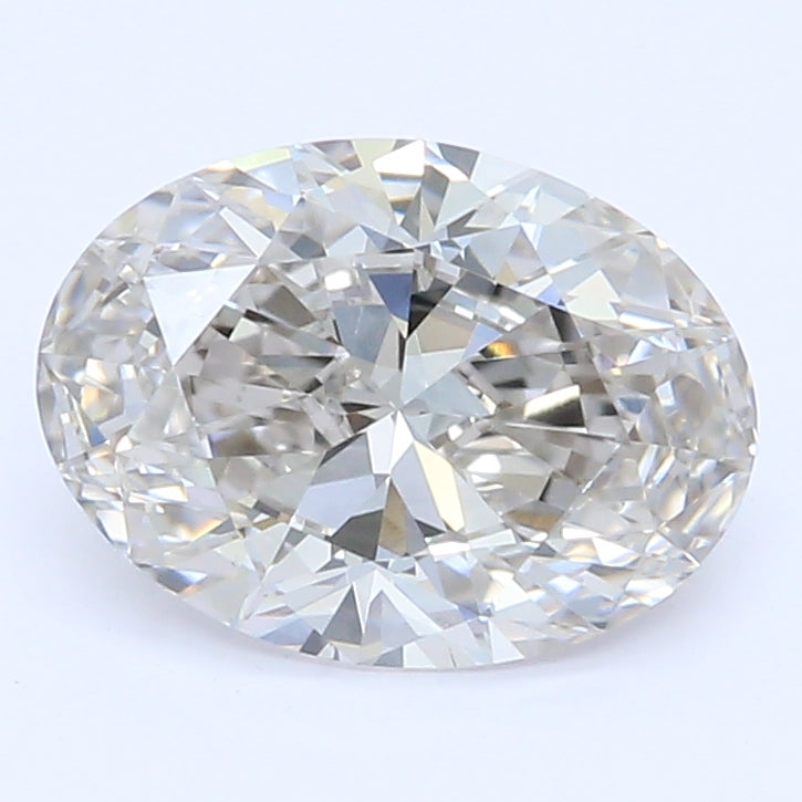 0.74 Carat Oval Lab Diamond with  Cut Diamond in 14KT  view 1
