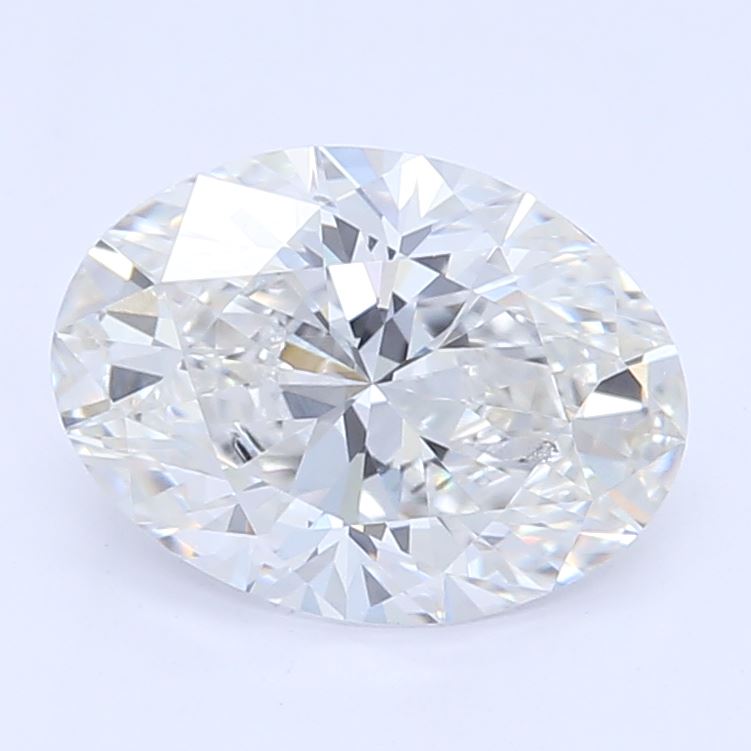 0.71 Carat Oval Lab Diamond with  Cut Diamond in 14KT  view 1
