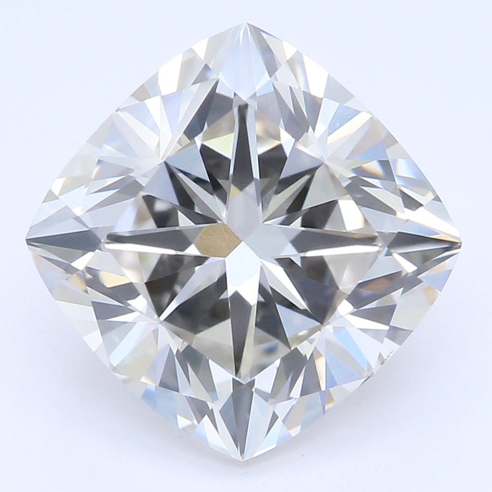 3.04 Carat Cushion Lab Diamond with  Cut Diamond in 14KT  view 1
