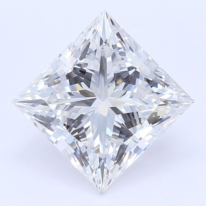 1.56 Carat Princess Lab Diamond with  Cut Diamond in 14KT  view 1
